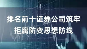 排名前十证券公司筑牢拒腐防变思想防线